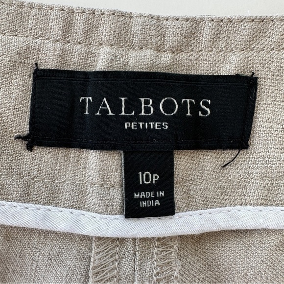 Talbots PETITE high waisted, wide leg pants with tie at the  waist, 💯 linen. - Picture 9 of 11